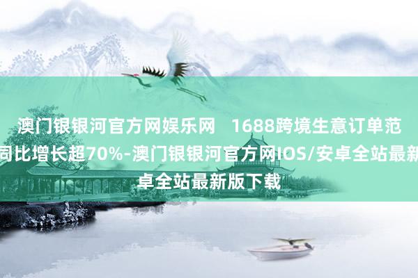 澳门银银河官方网娱乐网   1688跨境生意订单范畴客岁同比增长超70%-澳门银银河官方网IOS/安卓全站最新版下载